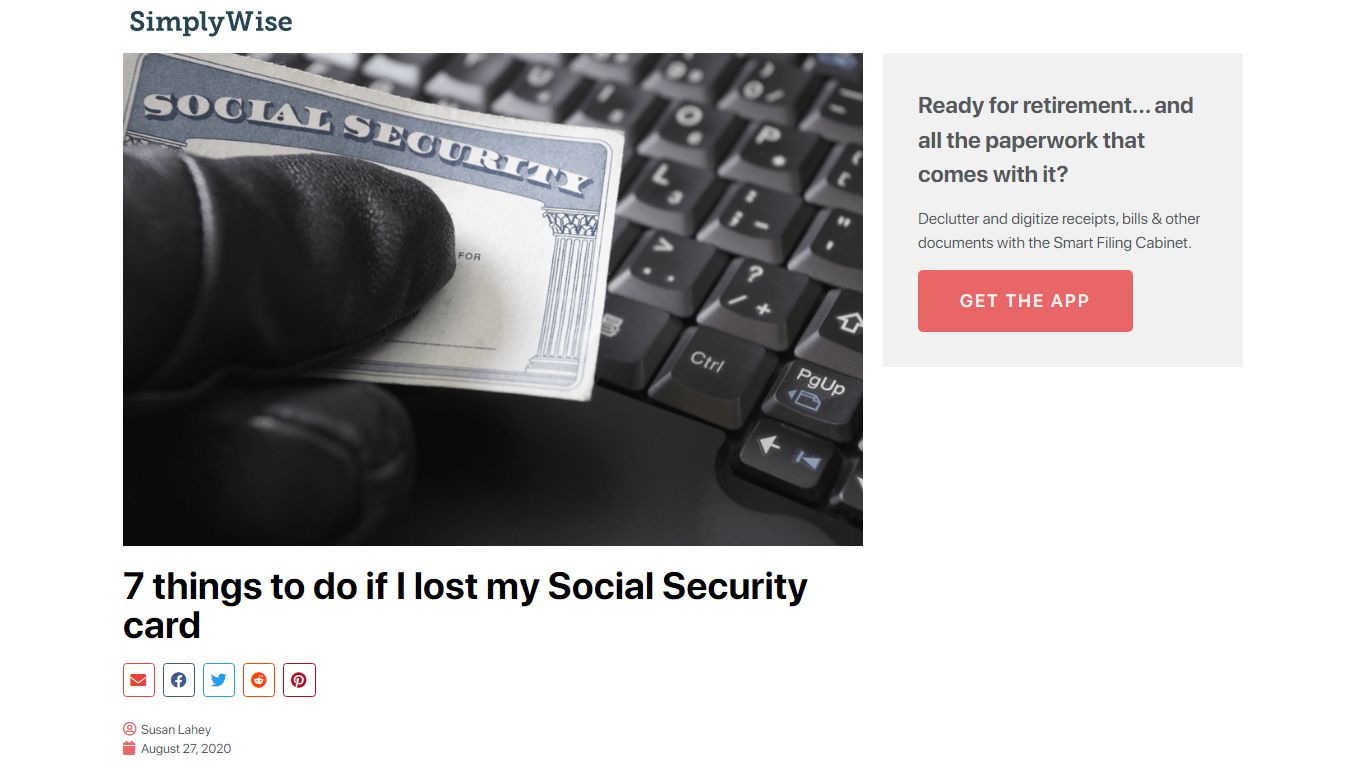 7 things to do if I lost my Social Security card | SimplyWise